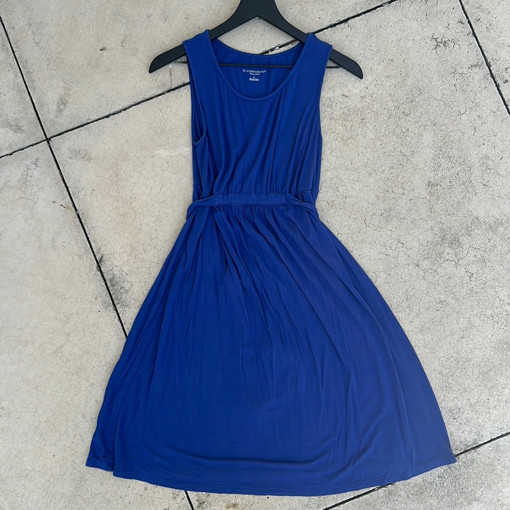 Liz Maternity Blue Cotton Dress M